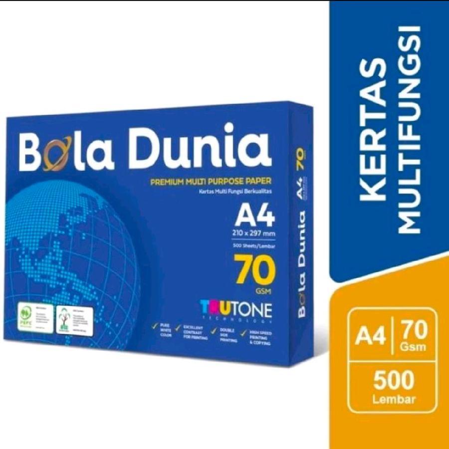 

kertas hvs A4 70gram bola dunia