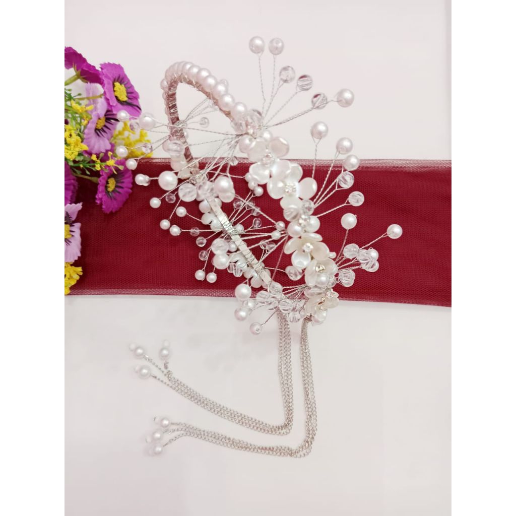 Headpiece Hijab Juntai | Headpiece hijab | Headpiece hijab | Headpiece hiasan kepala | Tiara rambut 