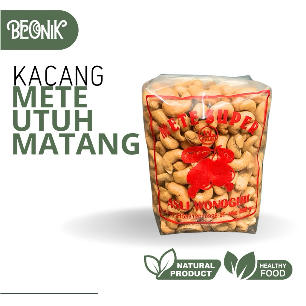 

Kacang Mete Utuh Wonogiri Super Matang 1000 GR