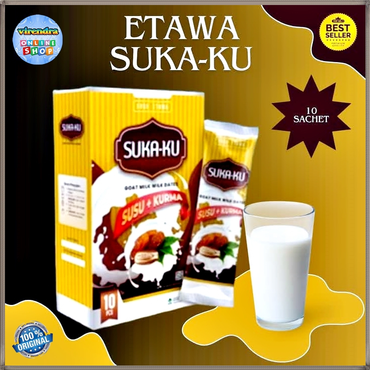 

Sukaku Suka-ku Susu Kambing Etawa Plus Kurma dan Kolagen 1 Box Isi 10 Sachet