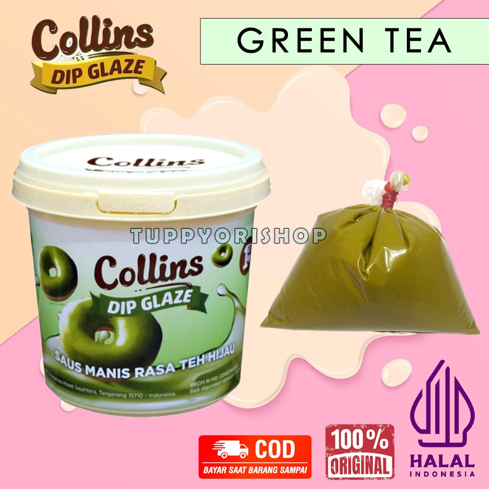 

Collins Dip Glaze Rasa Green Tea | Saus Manis Pasta Selai Donat Roti Rasa Green Tea