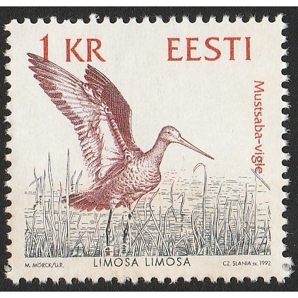 

A 11478 SATU BUAH PRANGKO ESTONIA NOMINAL 1 KR TEMA SATWA BURUNG LIMOSA LIMOSA DENGAN KONDISI BELUM ADA CAP