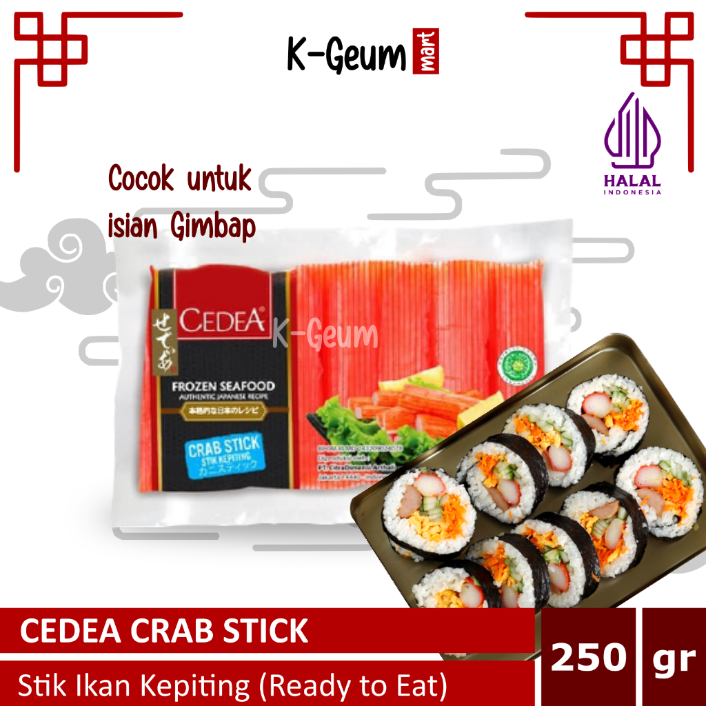 

Cedea Crab Stick | Kani Stick | Isian Gimbap Kimbap Halal 250 gram