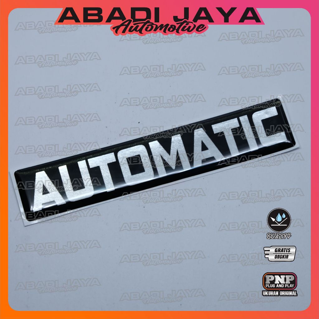 Emblem timbul Automatic kijang lgx / emblem mobil automatic / emblem kijang matic