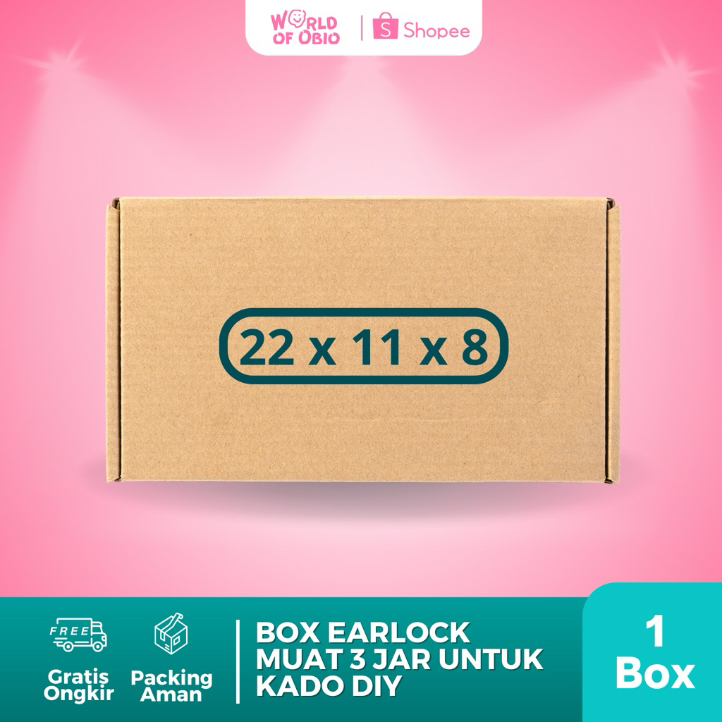

BOX EARLOCK Extra - Box Hadiah, Kardus Tambahan, Box Makanan, Kardus Packing, Box Brownies, Box Kue