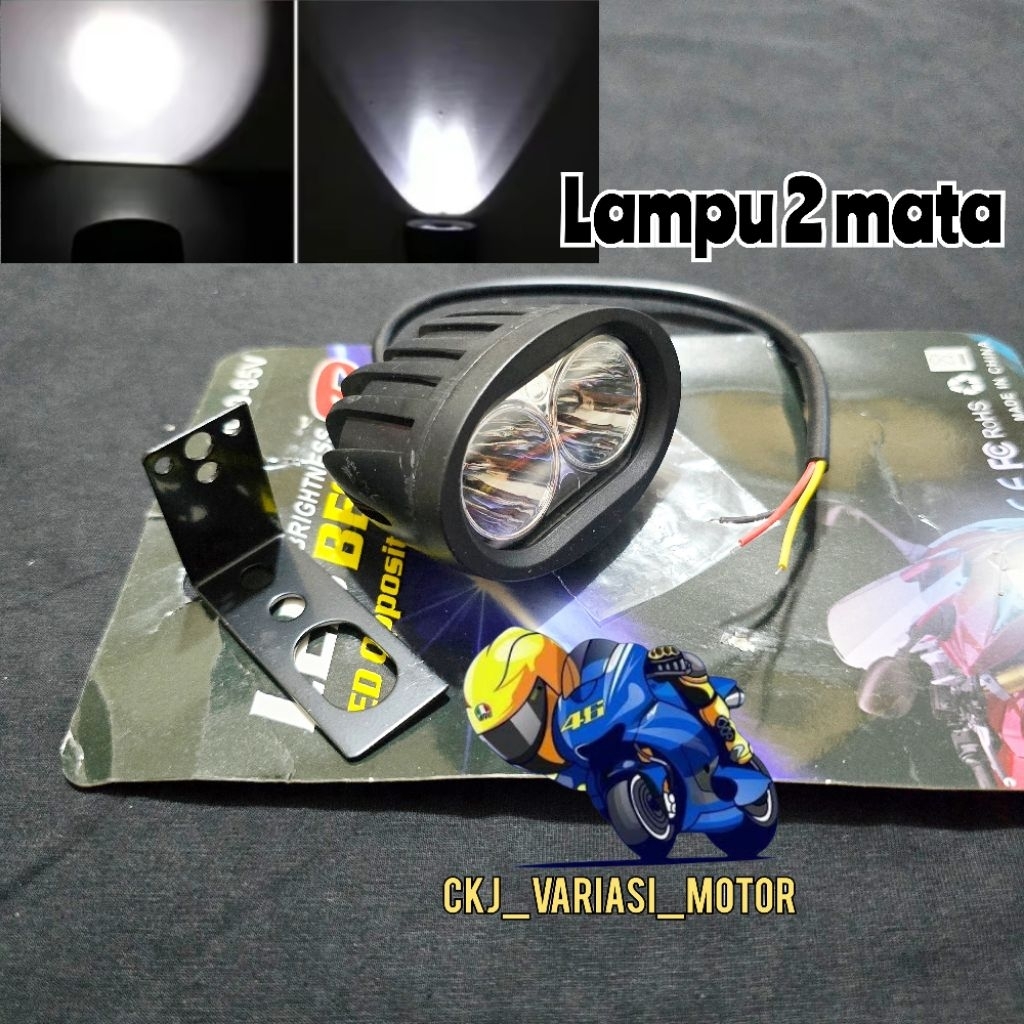 ORIGINAL LAMPU TEMBAK 2 MATA OVAL LAMPU SOROT LED 2 MATA CWL 2 MATA
