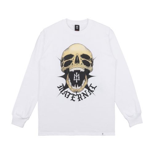 MASKIV MATERNAL DISASTER BAJU KAOS LENGAN PANJANG T-SHIRT LONG SLEEVE PUTIH