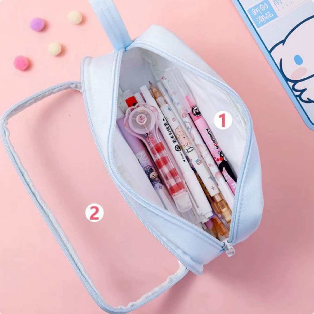 

Promo Kotak Pensil Kuromi Melody Cinnamoroll Doll 2 Lapis Tempat Pensil Alat Tulis Multifungsi