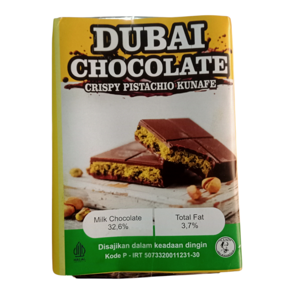

COKLAT DUBAI CHOCOLATE CRISPY PISTACHIO KUNAFE