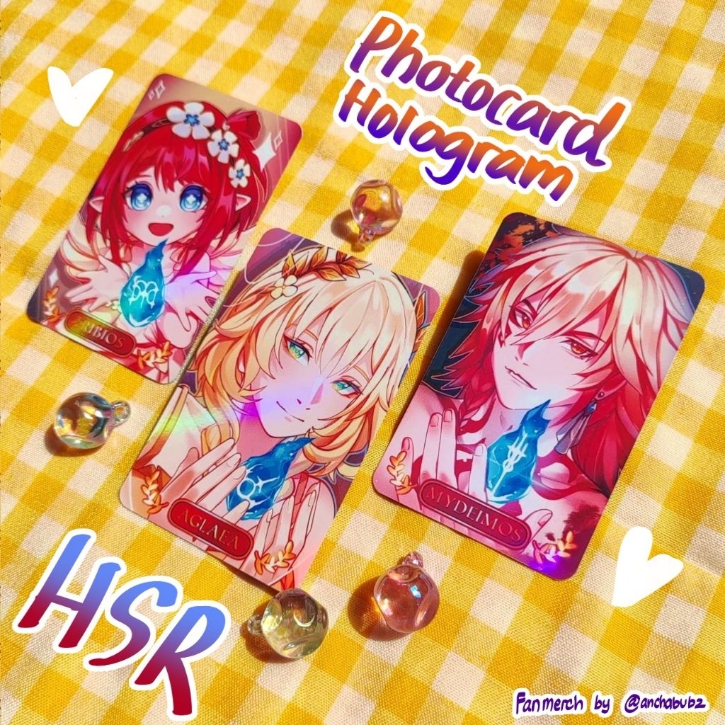 PHOTOCARD HOLO HSR Honkai Star Rail (Mydei, Aglaea, Tribios) Round edges