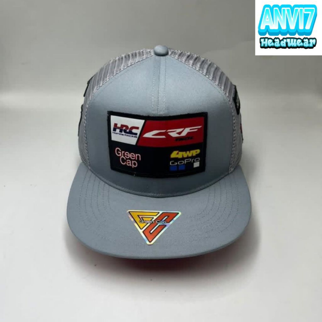 Topi Snapback Racing CRF Abu Premium Termurah