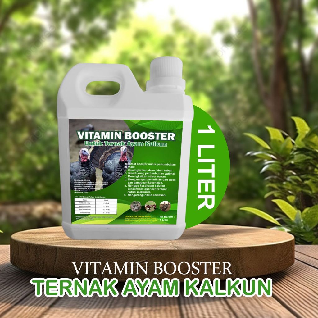 vitamin ternak booster peternakan ayam kalkun kemasan 1 liter, tingkatkan kualitas dan memperbaiki k