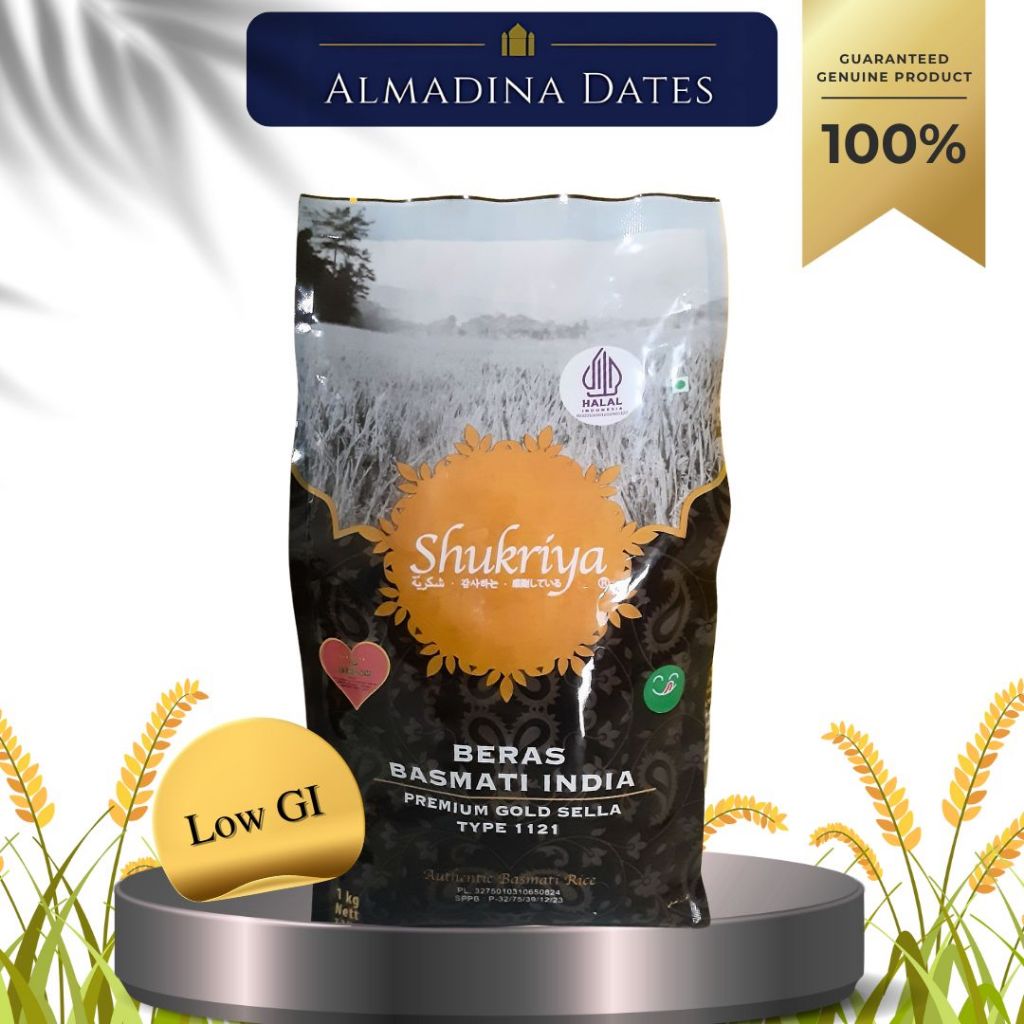 

Beras Basmati Shukriya Premium Gold 1kg Low GI