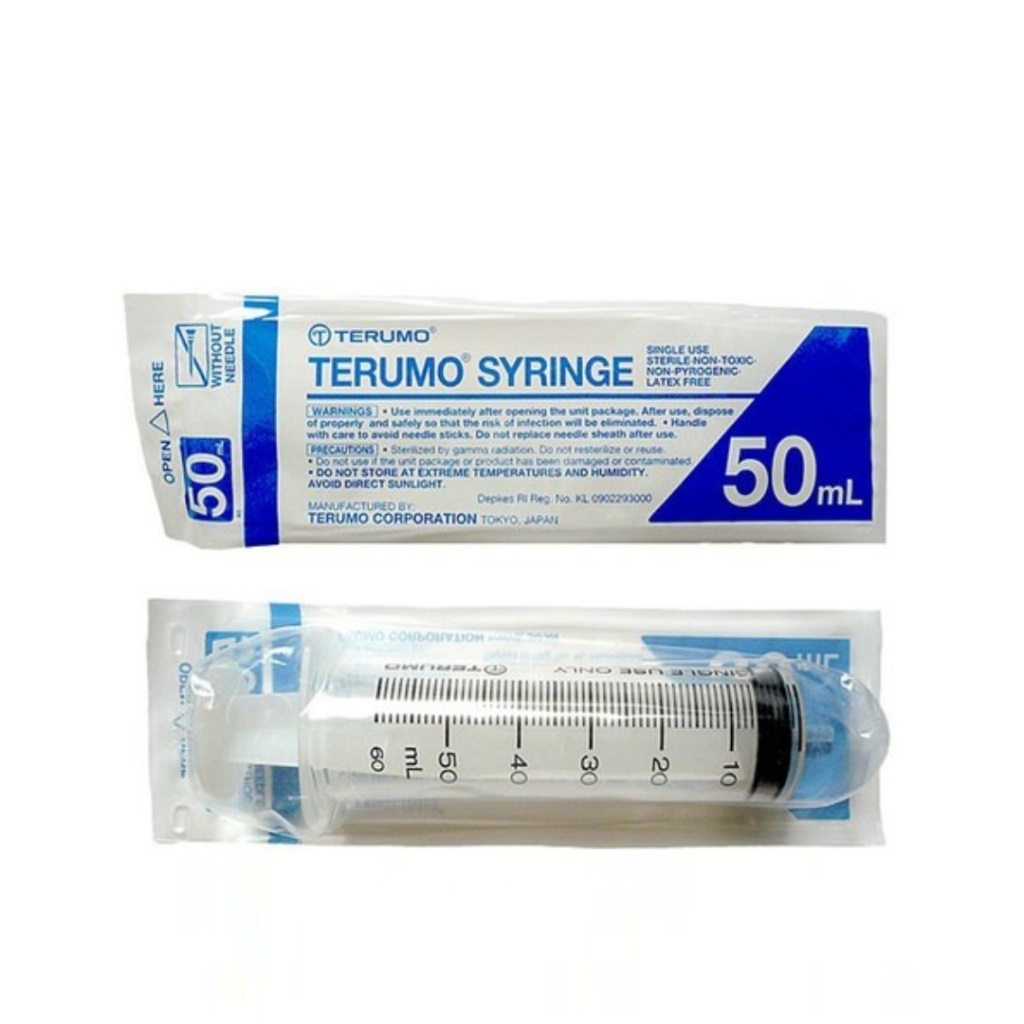 Terumo Syringe 50 ml (Lubang Pinggir) [TANGERANG]