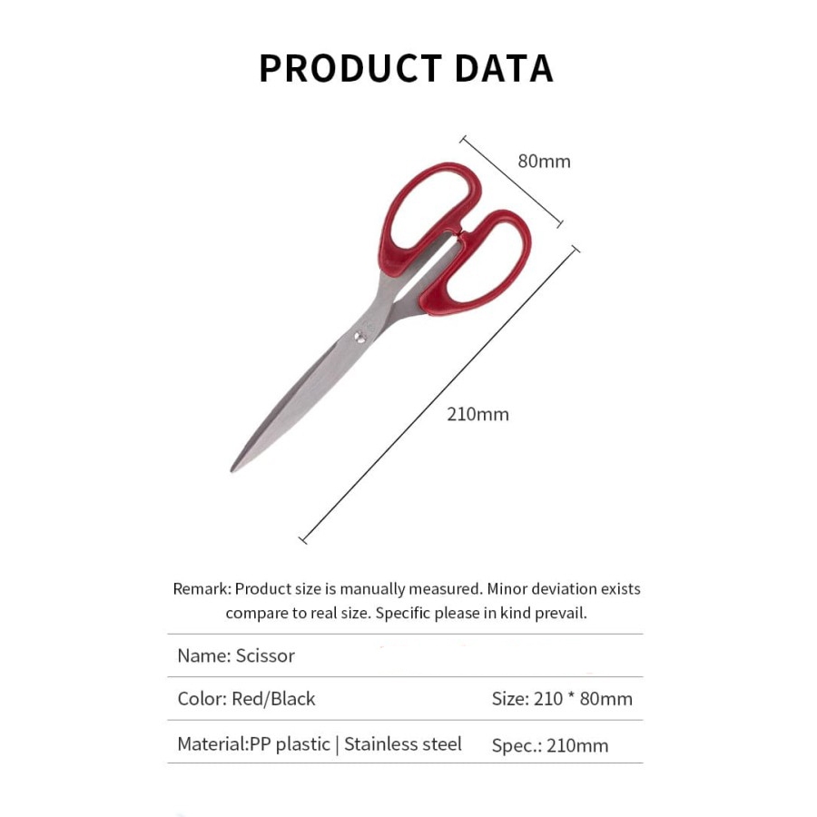 

HJK Deli Gunting 210mm Scissors Gunting kertas Gunting stainless steel 21 cm