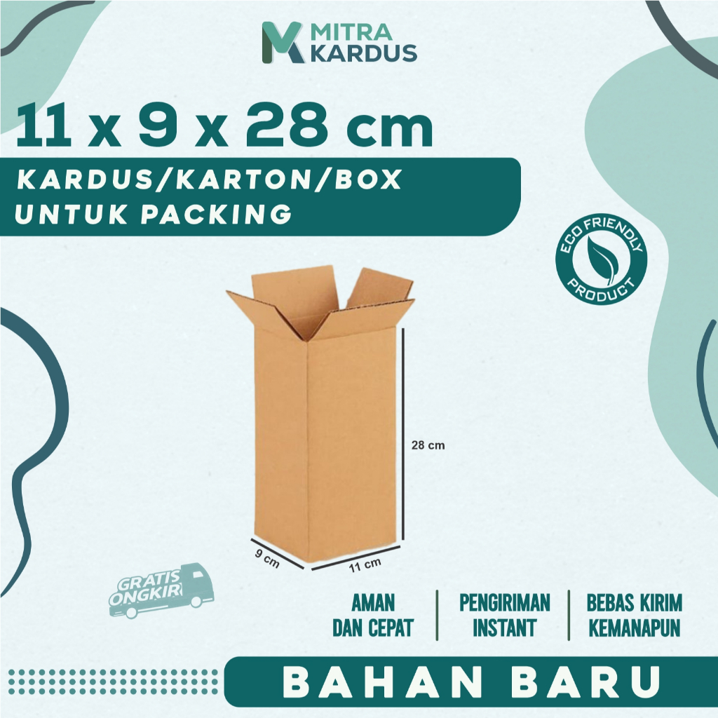 

kardus packing 11x9x28 cm box karton corrugated single wall premium / Box Packing packing online
