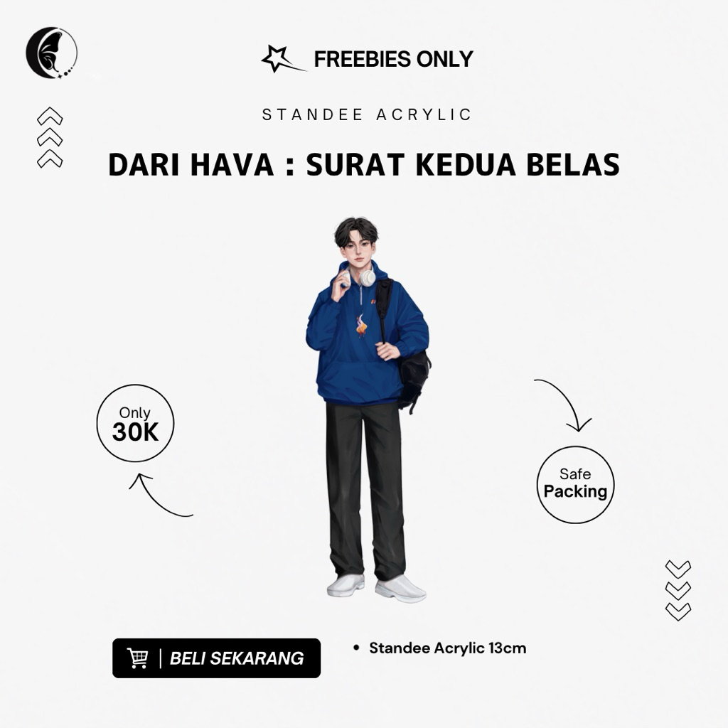 [ FREEBIES ONLY ] STANDEE ACRYLIC DARI HAVA : SURAT KEDUA BELAS BY ALEA WRITTENBYINFJ