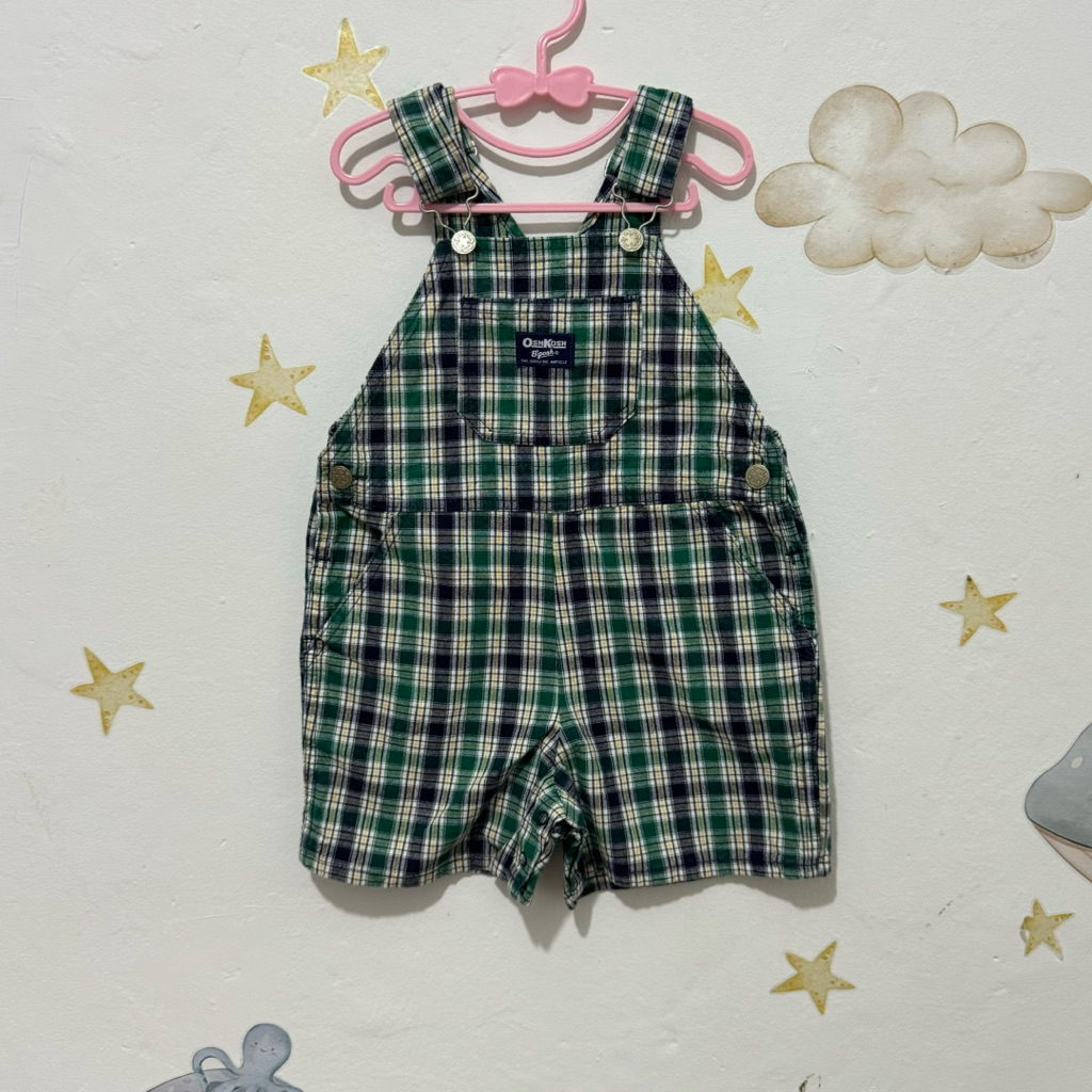 overall oshkosh gingham anak laki laki 2-3 tahun