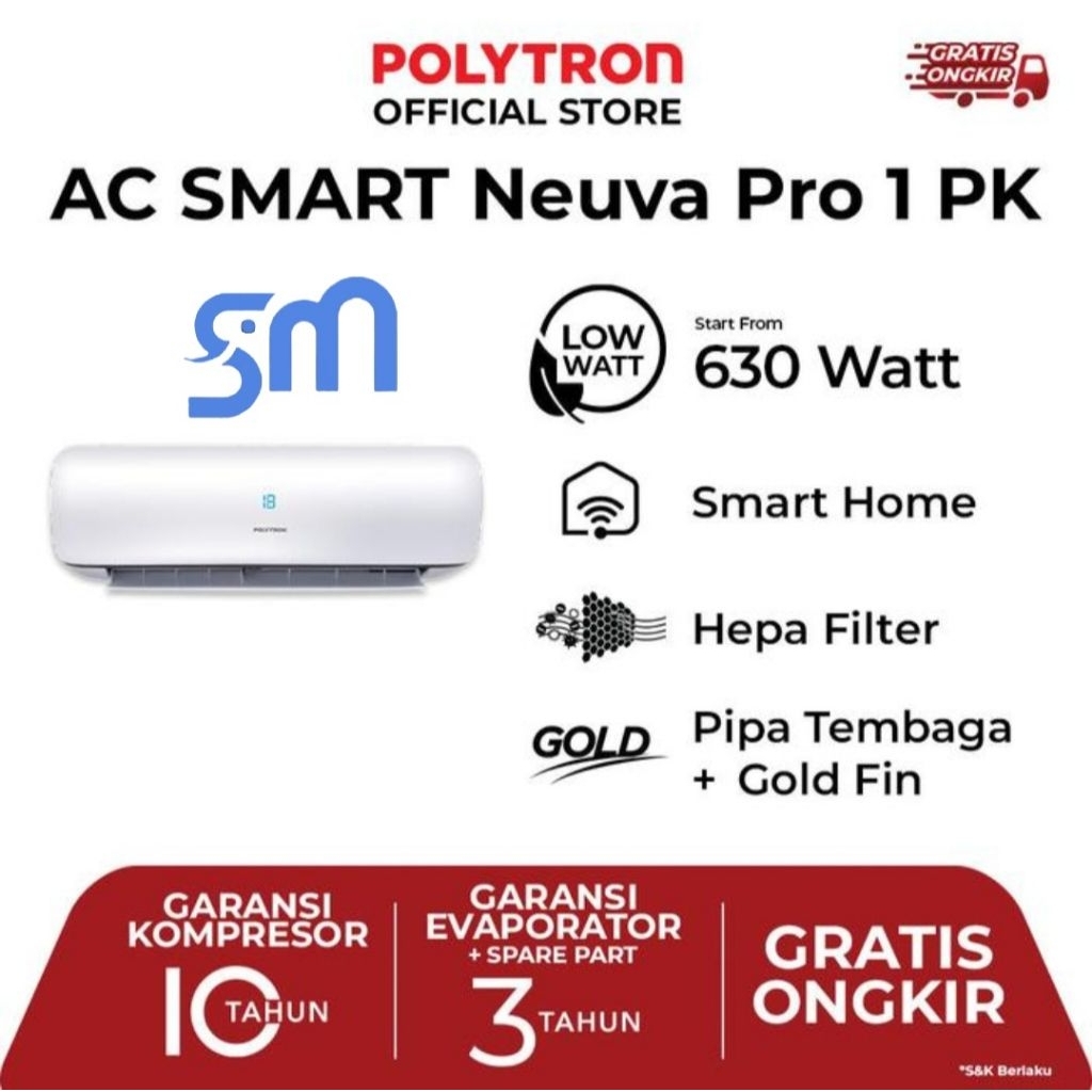 Polytron AC Split PAC 09VZSI - Neuva Pro Smart Air Conditioner