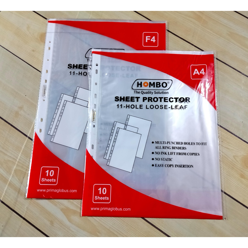 

(PACK) SHEET PROTECTOR HOMBO A4,F4 (min. order 6 PACK)