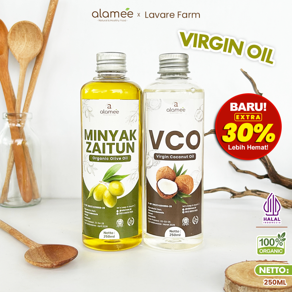 

ALAMEE Virgin Coconut Oil Minyak Zaitun Kelapa Murni Extra VCO Dapat Di minum Di masak Organik 250ml BUMA
