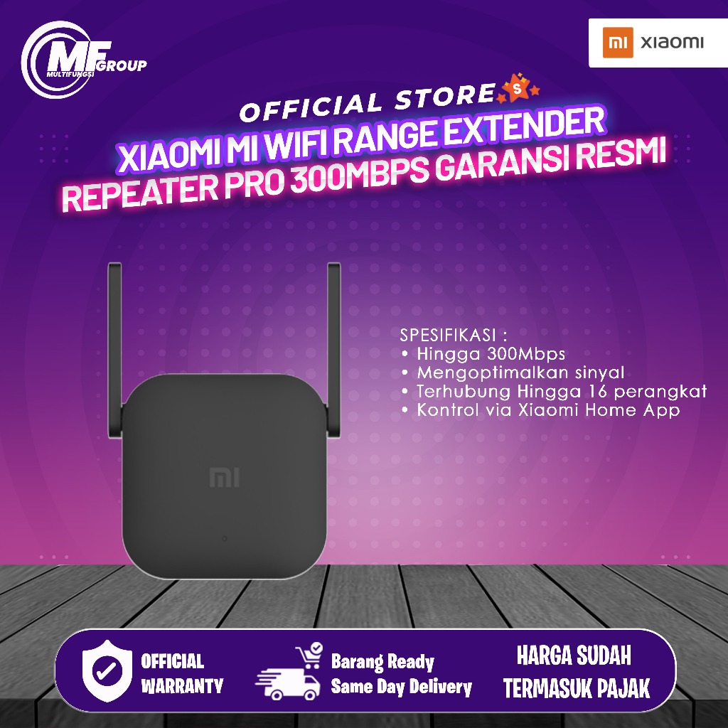 Xiaomi Mi WiFi Range Extender Repeater Pro 300Mbps Garansi Resmi