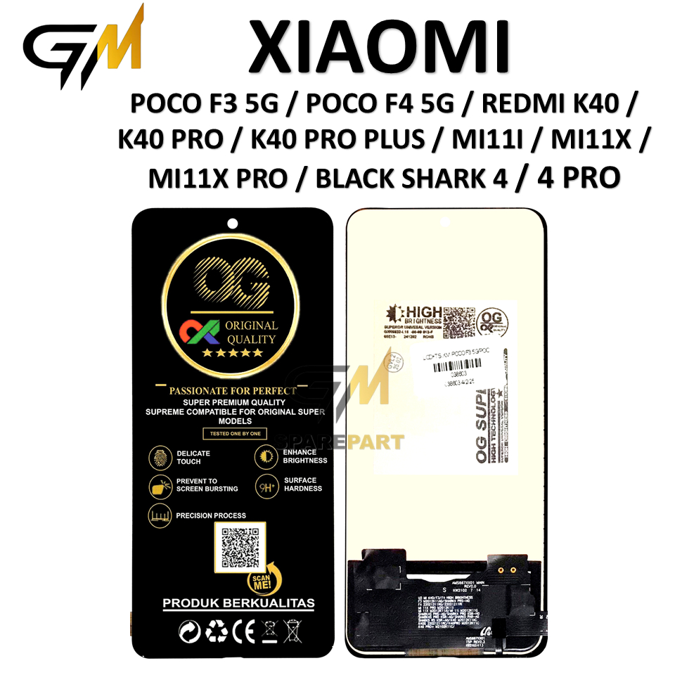 LCD TOUCHSCREEN XIAOMI POCO F3 5G / POCO F4 5G / REDMI K40 / K40 PRO / K40 PRO PLUS / MI11I / MI11X 