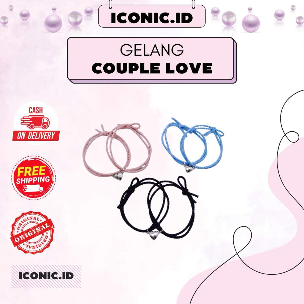 Iconic.id-Gelang Couple Magnet / Gelang Magnet Couple / Gelang Couple / Gelang Magnet