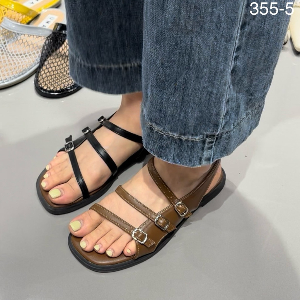 355-5 Sandal Guangzhou Tali Flat Wanita Import
