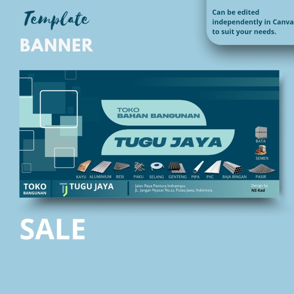 Desain Spanduk Toko Bahan Bangunan