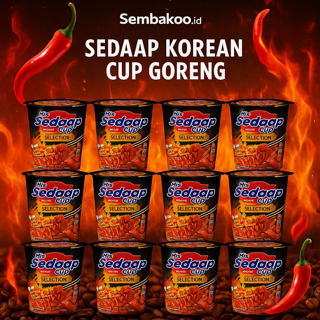 

Mie SEDAAP Korean Spicy Chicken Cup Isi 12 | Mie Goreng Pedas Korea Viral Rasa Ayam