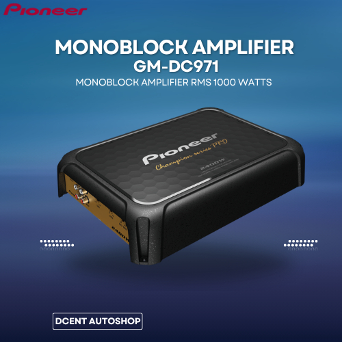 Mono ASmplifier Mobil - Monoblock Amplifier Pioneer GM-DC971 - Class D Mono Amplifier - RMS 1000 Wat
