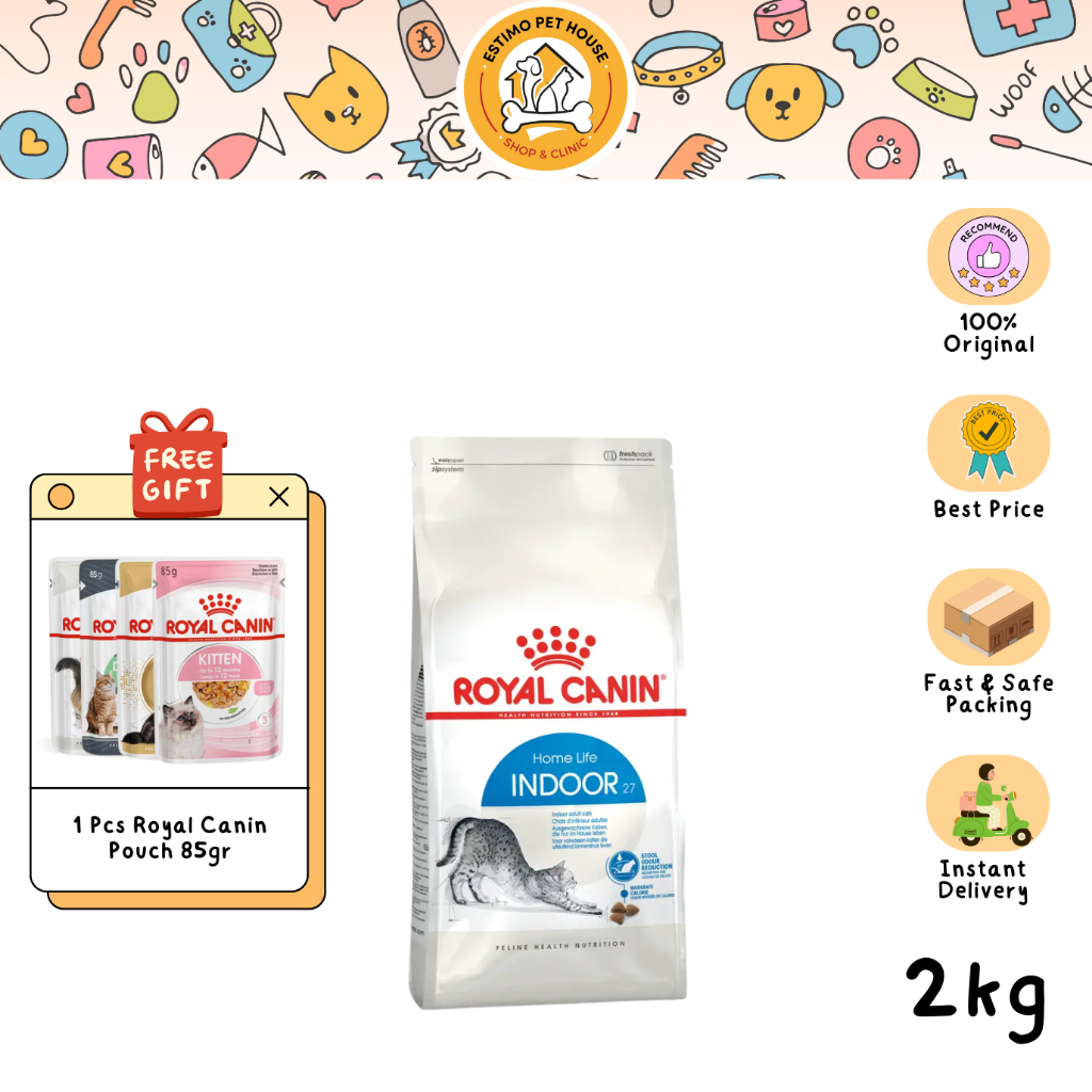ROYAL CANIN Indoor 2kg + 1pcs Royal Canin Pouch