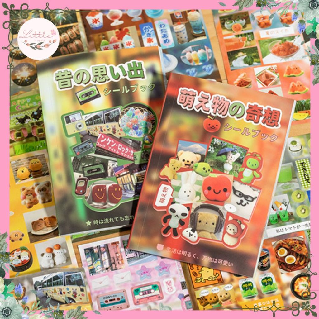 

Sticker Book Japanese Listen Memory Series Heisei Retro Juminocore Vibes Scrapbook Kawaii DIY Cute