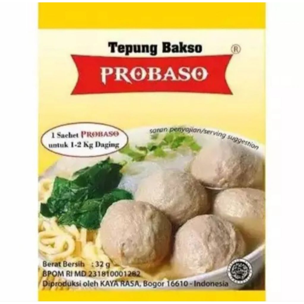 

TEPUNG PENGENYAL DAN PENGHALUS TEKSTUR BAKSO PROBASO 32 GRAM