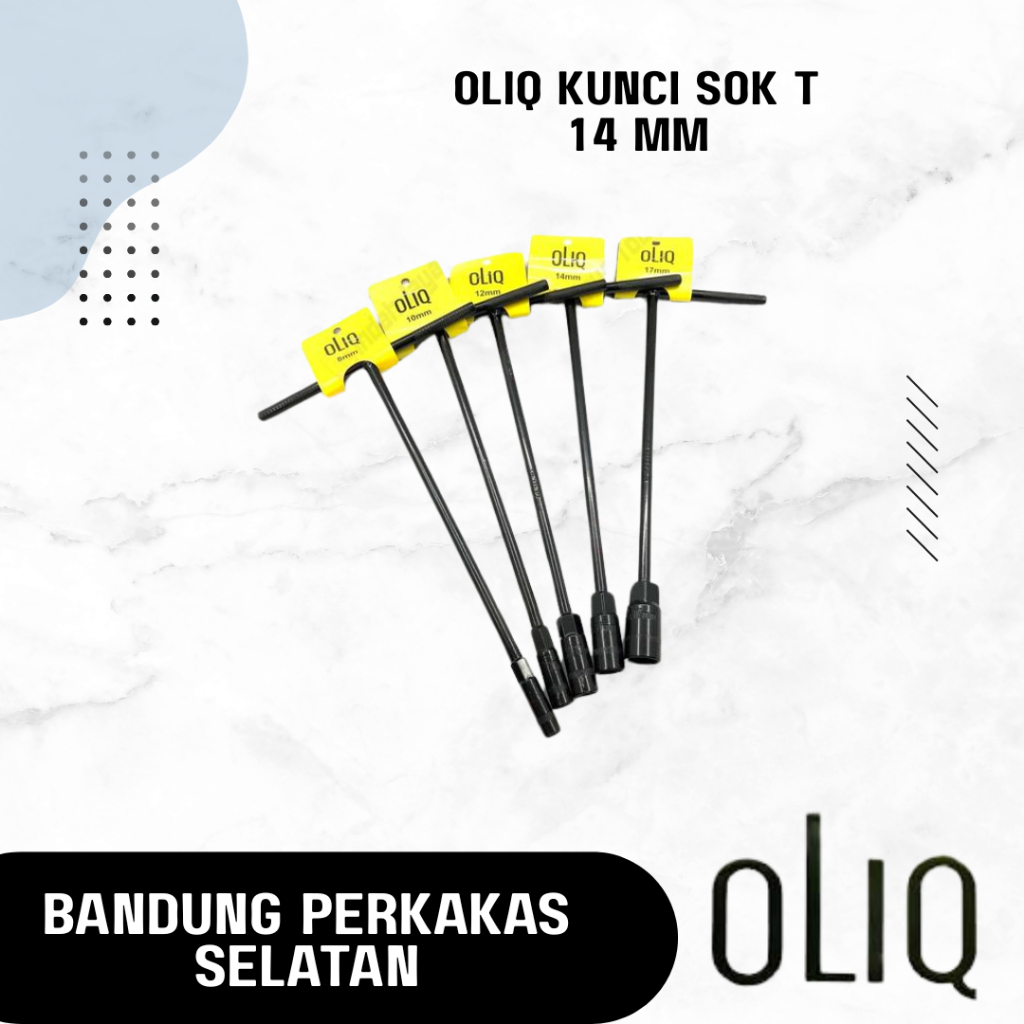 OLIQ Kunci Sok T 8 10 12 14 17 mm SATUAN Panjang - Sock Socket Shock - 14 MM