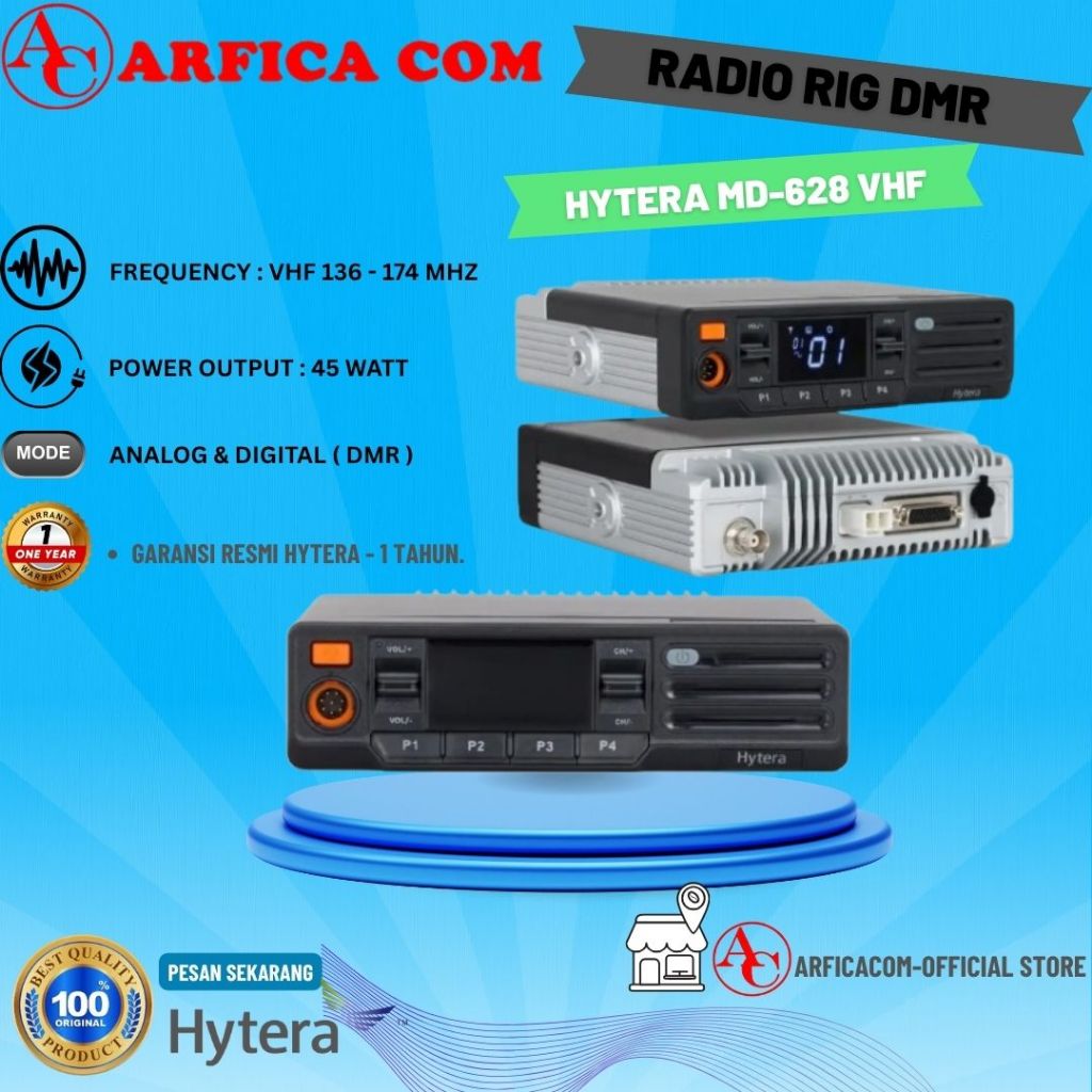 HYTERA MD-628 VHF RADIO RIG HYTERA MD628 VHF ORIGINAL GARANSI RESMI