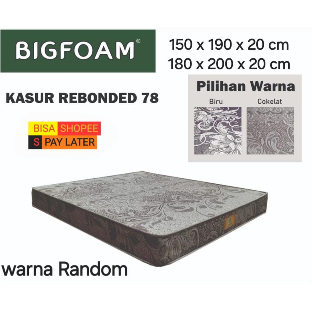 KASUR FULL BUSA REBONDED 78 150 X 190 X 20 CM BIGFOAM