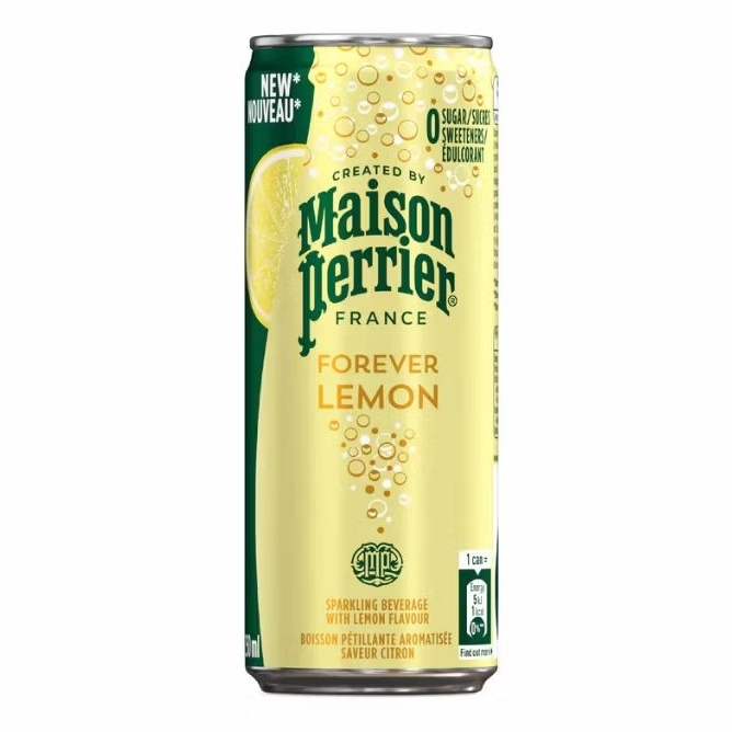 

Maison Perrier Carbonated Sparkling Mineral Water Forever Lemon 250ml [30 Kaleng]