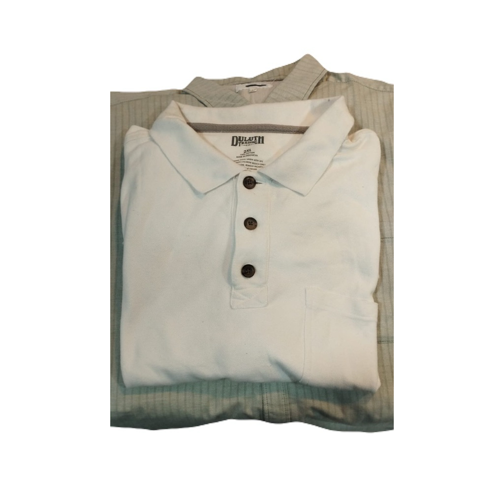 polo Shirt Bigsize Putih Sisa Ekspor