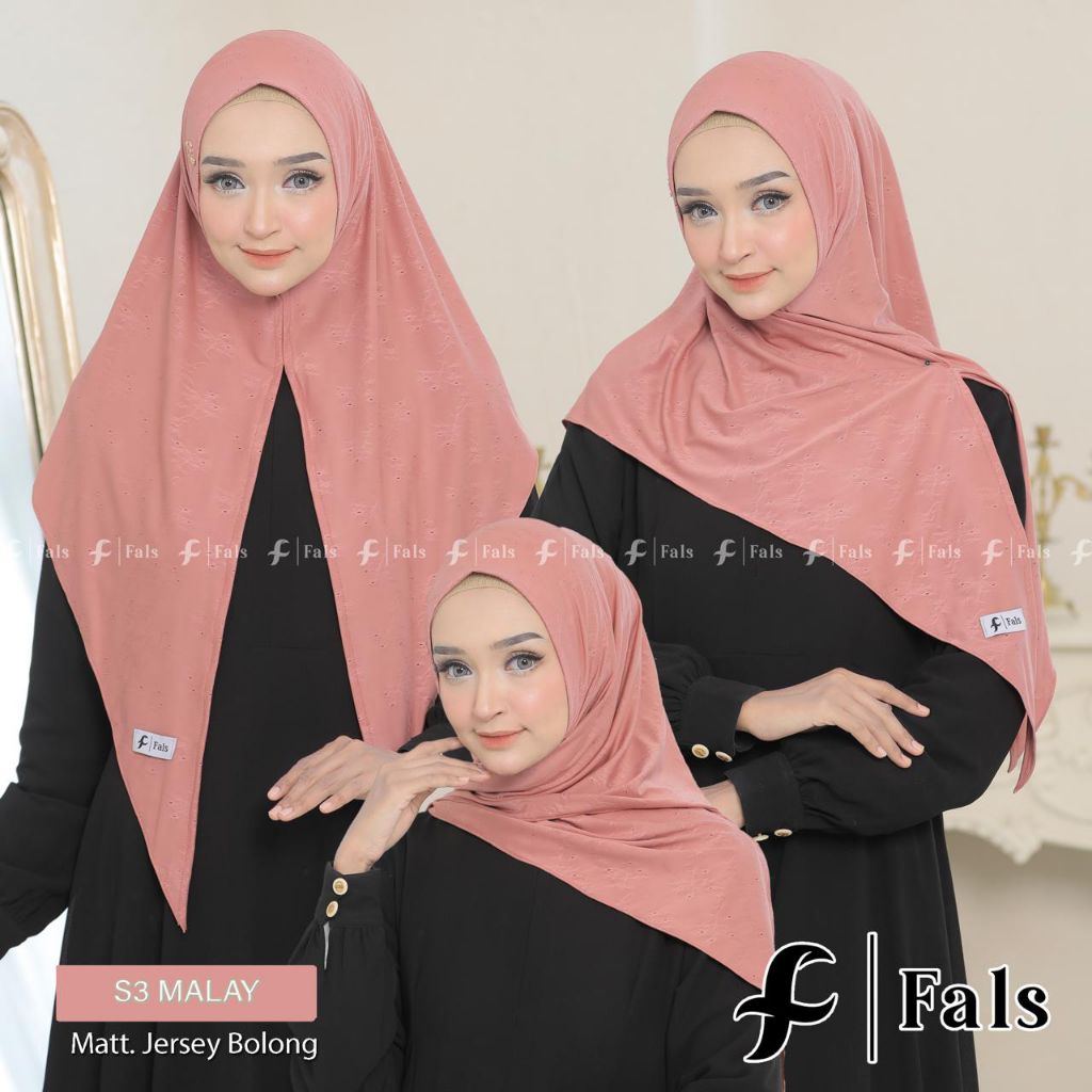 (FALS) SEGITIGA TANGKAI•segitiga instan malay non pet motif•jersey katbol•jersey bolong•hijab instan