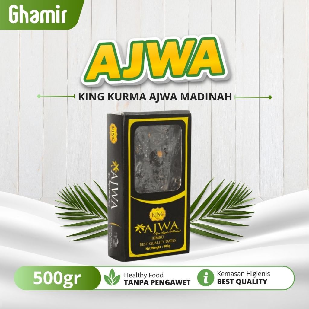

Kurma Ajwa Madinah King Dates Ajwa 500gr JUMBO - Kurma Nabi - Ajwa King Madinah