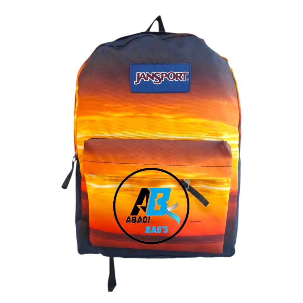 Tas Ransel Jansport Motif Sunset Pria/Wanita/Pria Bisa COD - Bahan Ringan dan Tahan Lama