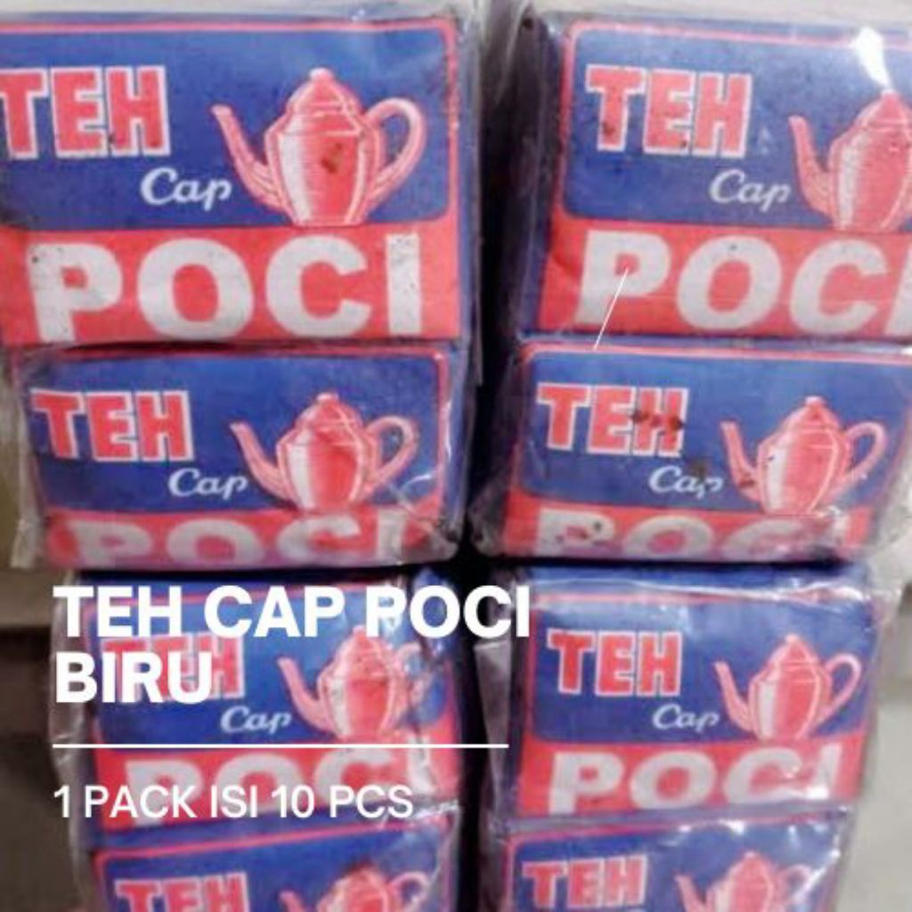 

Teh Cap Poci Asli Tegal Warna Biru 1 Pack isi 10 Pcs