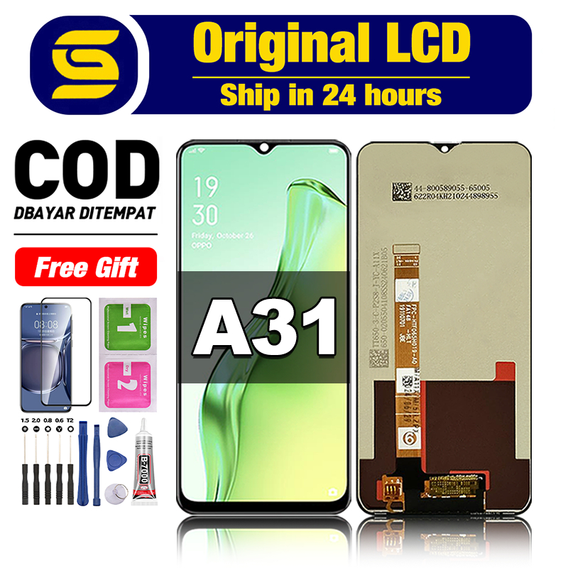 Original Lcd FOR OPPO A31 Ori fullset asli touchscreen original 100% lcd For Glass Digitizer COD