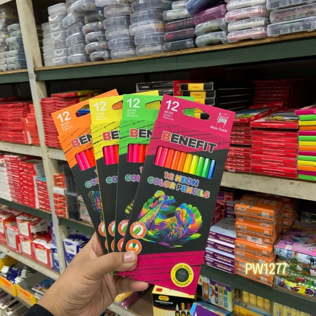 

[okestorepgs] Pensil 12 warna Benefit Neon - Pensil Warna 12 Warna Neon Benefit - Pensil Warna Neon