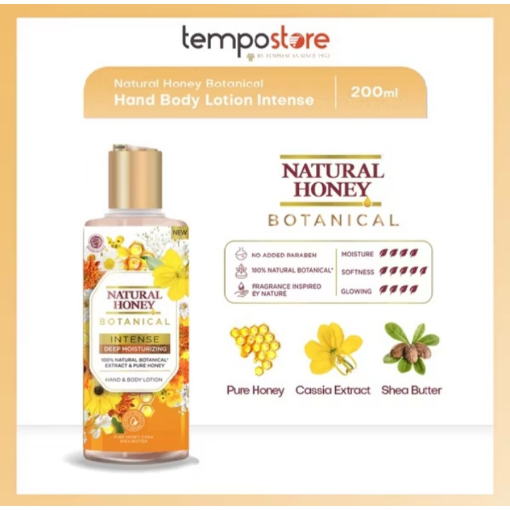 Natural Honey Botanical Hand Body Lotion 200ml