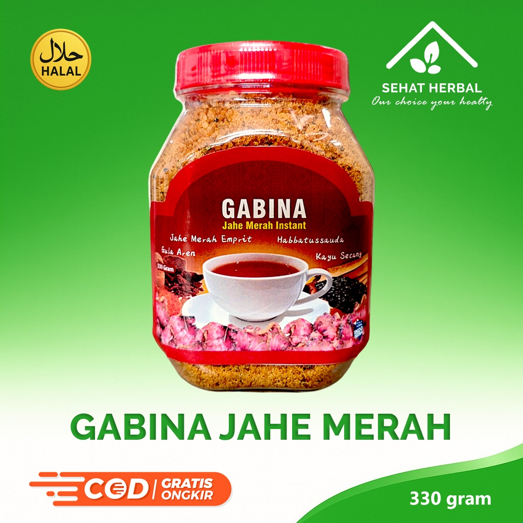 

GABINA Jahe Merah Emprit Gula Aren Habbatussauda | 330 Gram Jahe Super