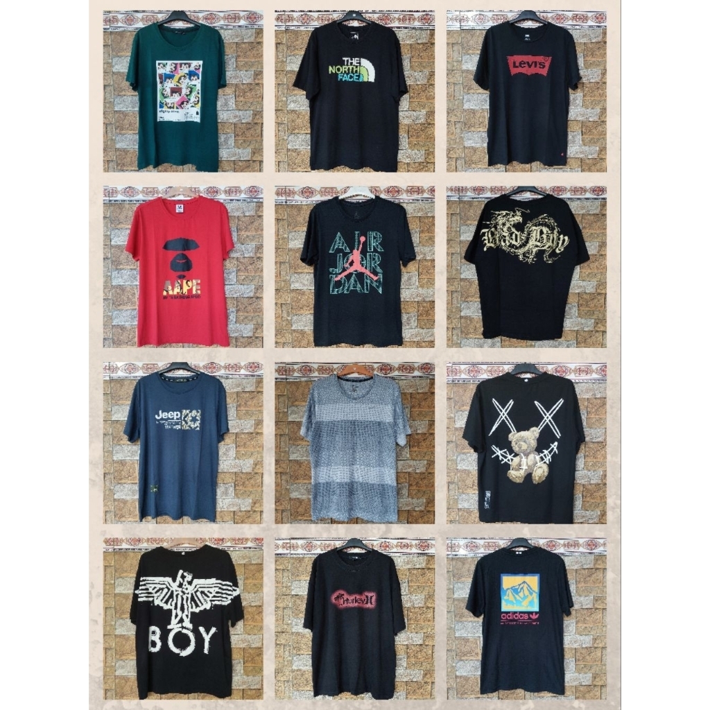 Kaos Pria Second Branded Berkualitas ( Full Jonggol )