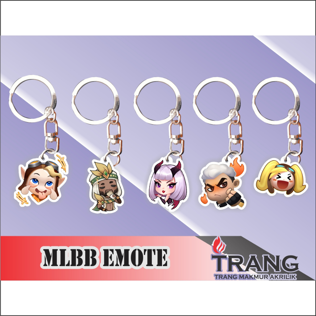 Gantungan Kunci Akrilik Mobile Legends Battle Emote / Keychain Acrylic MobileLegendsBattleEmote